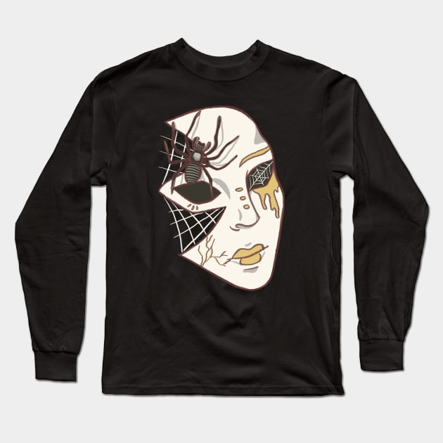 Masquerade Mask Long Sleeve T-Shirt by danyellysdoodles